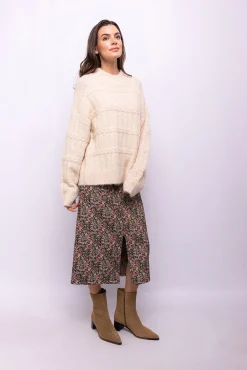 Mujer Object Faldas>Falda estampada jacquard