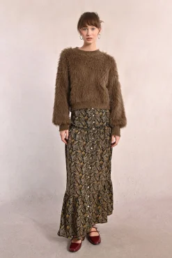 Mujer Molly Bracken Faldas>Falda larga con estampado y volantes