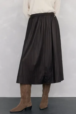 Mujer Pedro del Hierro Faldas>Falda larga efecto piel arrugado