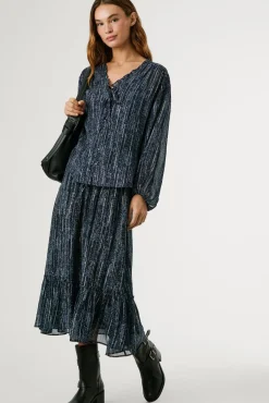 Mujer Pepe Jeans Faldas>Falda Larga Estampado Floral