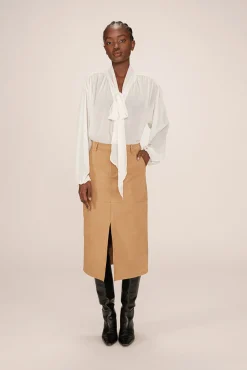 Mujer Grace & Mila Faldas>Falda larga midi de ante sintético