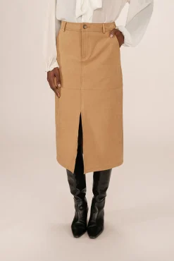 Mujer Grace & Mila Faldas>Falda larga midi de ante sintético