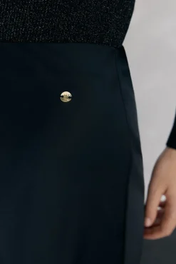 Mujer Pedro del Hierro Faldas>Falda larga satén detalle lace