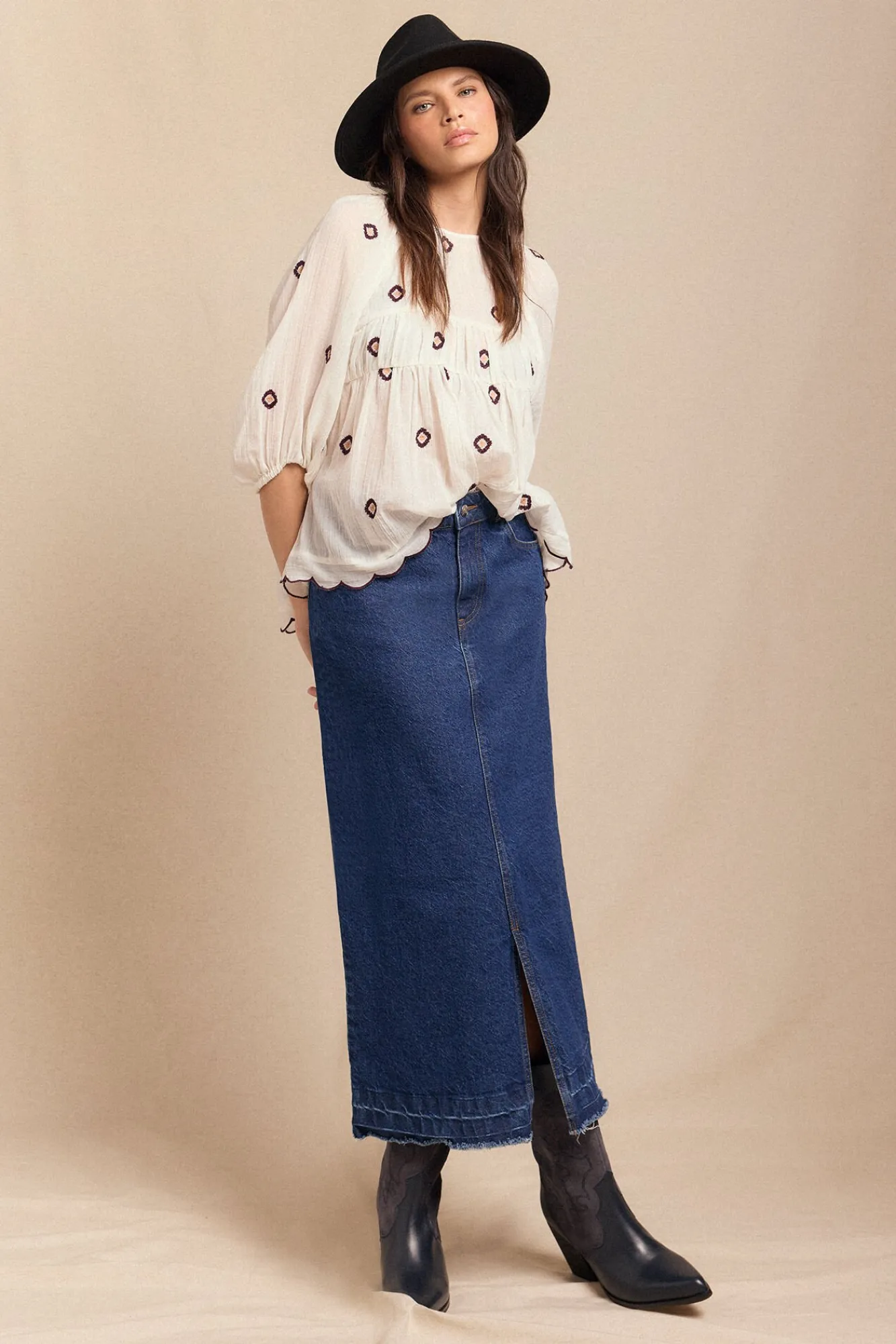 Mujer Slowlove Faldas>Falda Larga Vaquera