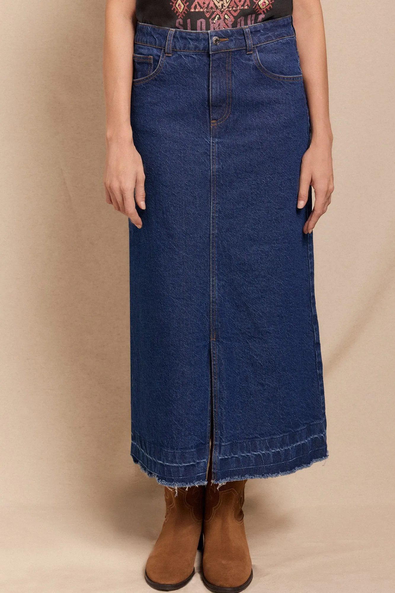 Mujer Slowlove Faldas>Falda Larga Vaquera