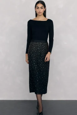 Mujer Pedro del Hierro Faldas>Falda lápiz tejido fantasía