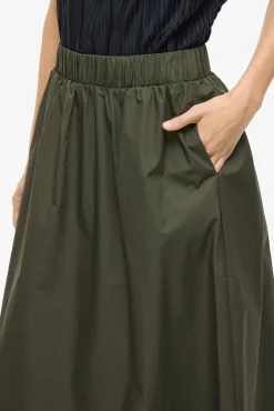 Mujer Vila Faldas>Falda midi de algodón orgánico con viscosa