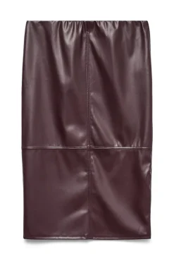 Mujer Vero Moda Curve Faldas>Falda midi efecto piel talla grande