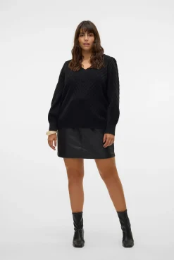 Mujer Vero Moda Curve Faldas>Falda midi encerada talla grande