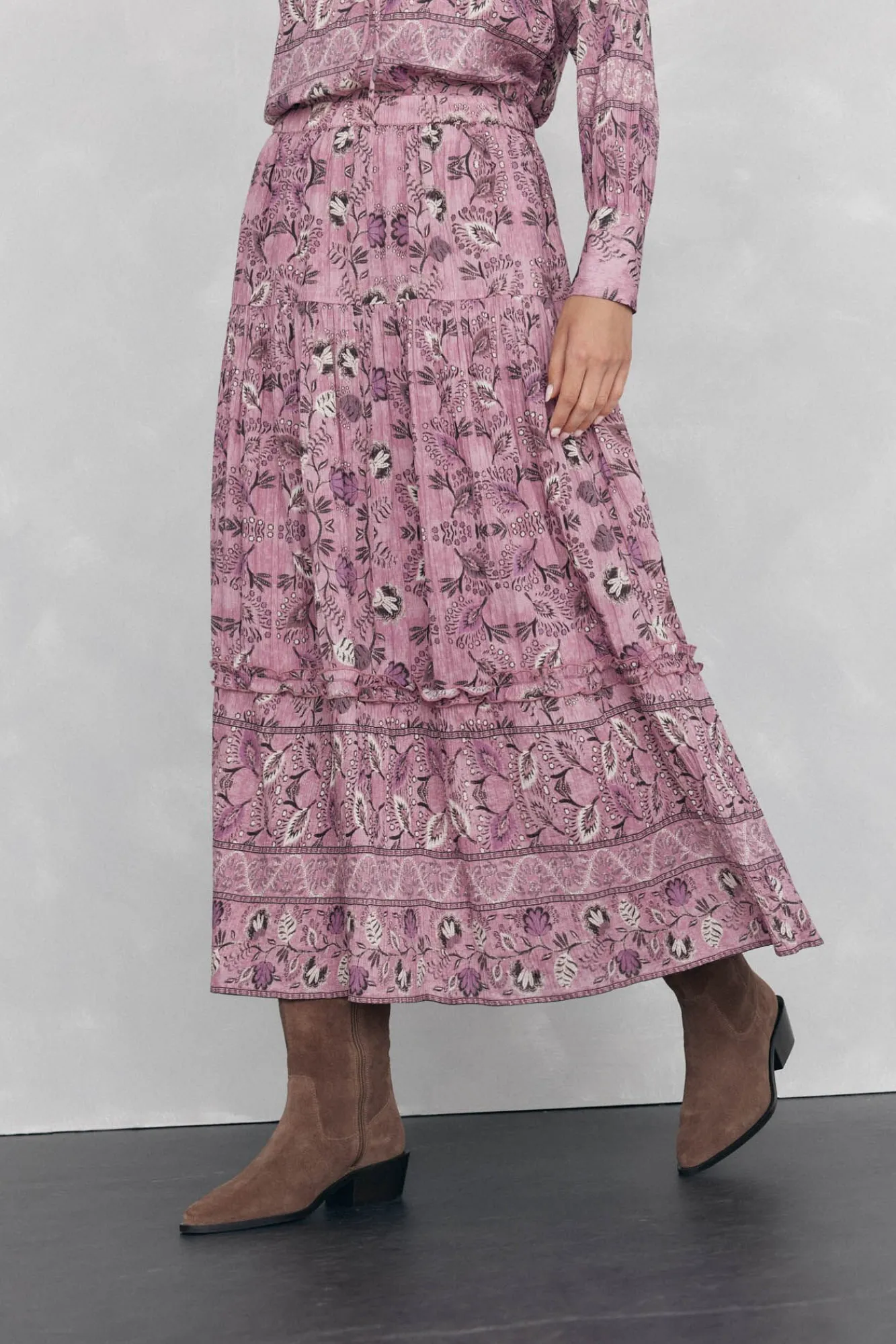 Mujer Pedro del Hierro Faldas>Falda midi estampada pisos