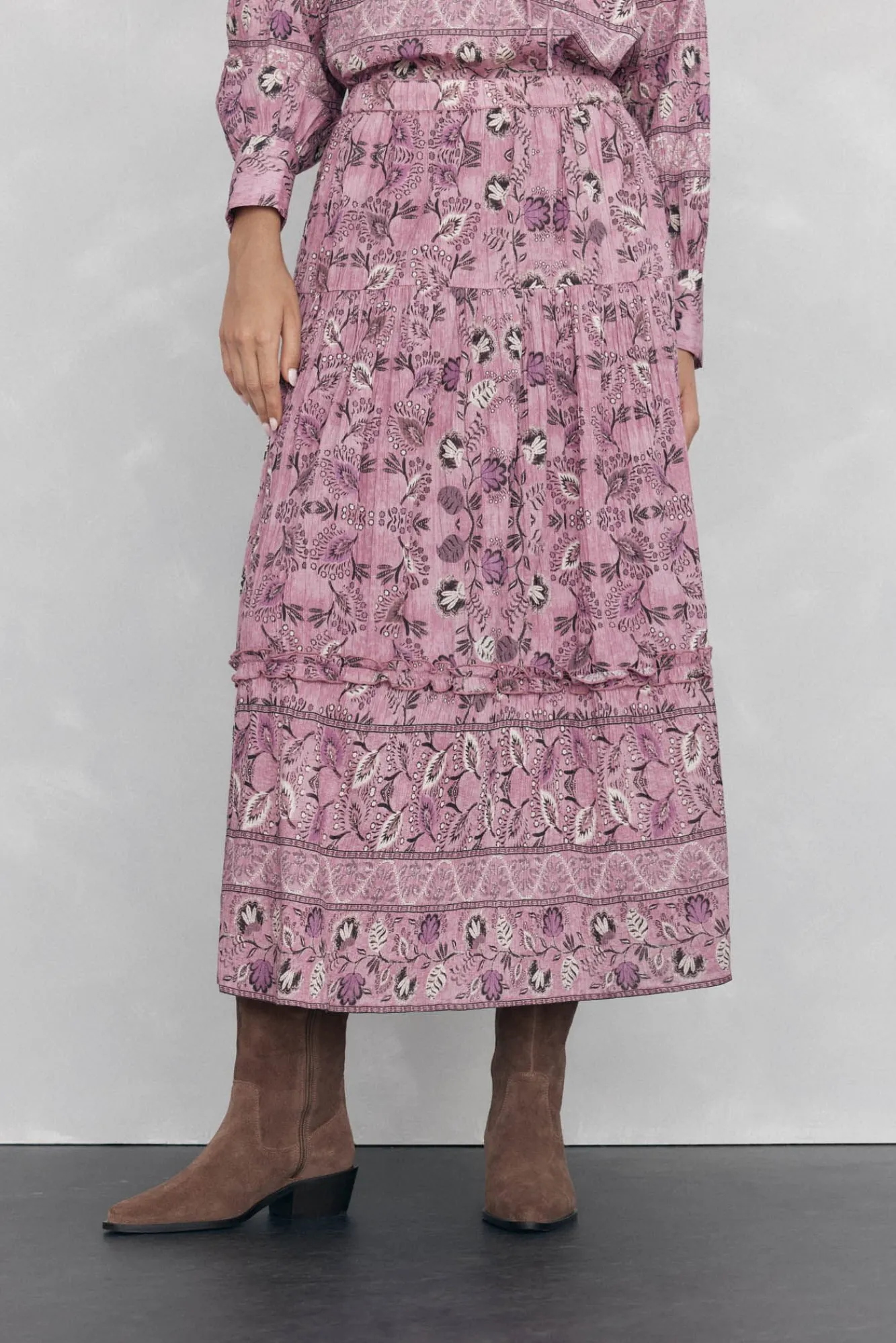 Mujer Pedro del Hierro Faldas>Falda midi estampada pisos