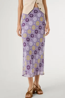 Mujer Pepe Jeans Faldas>Falda midi fluida con estampado.