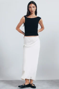 Mujer Springfield Faldas>Falda midi satinada