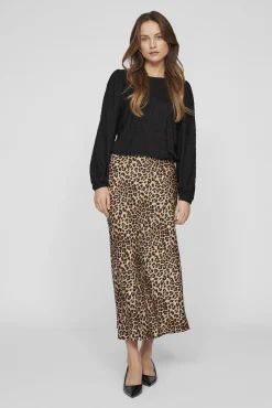 Mujer Vila Faldas>Falda midi satén