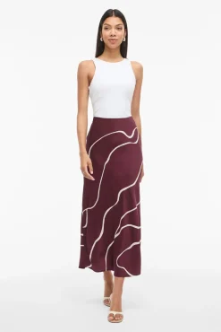 Mujer Vila Faldas>Falda midi satén