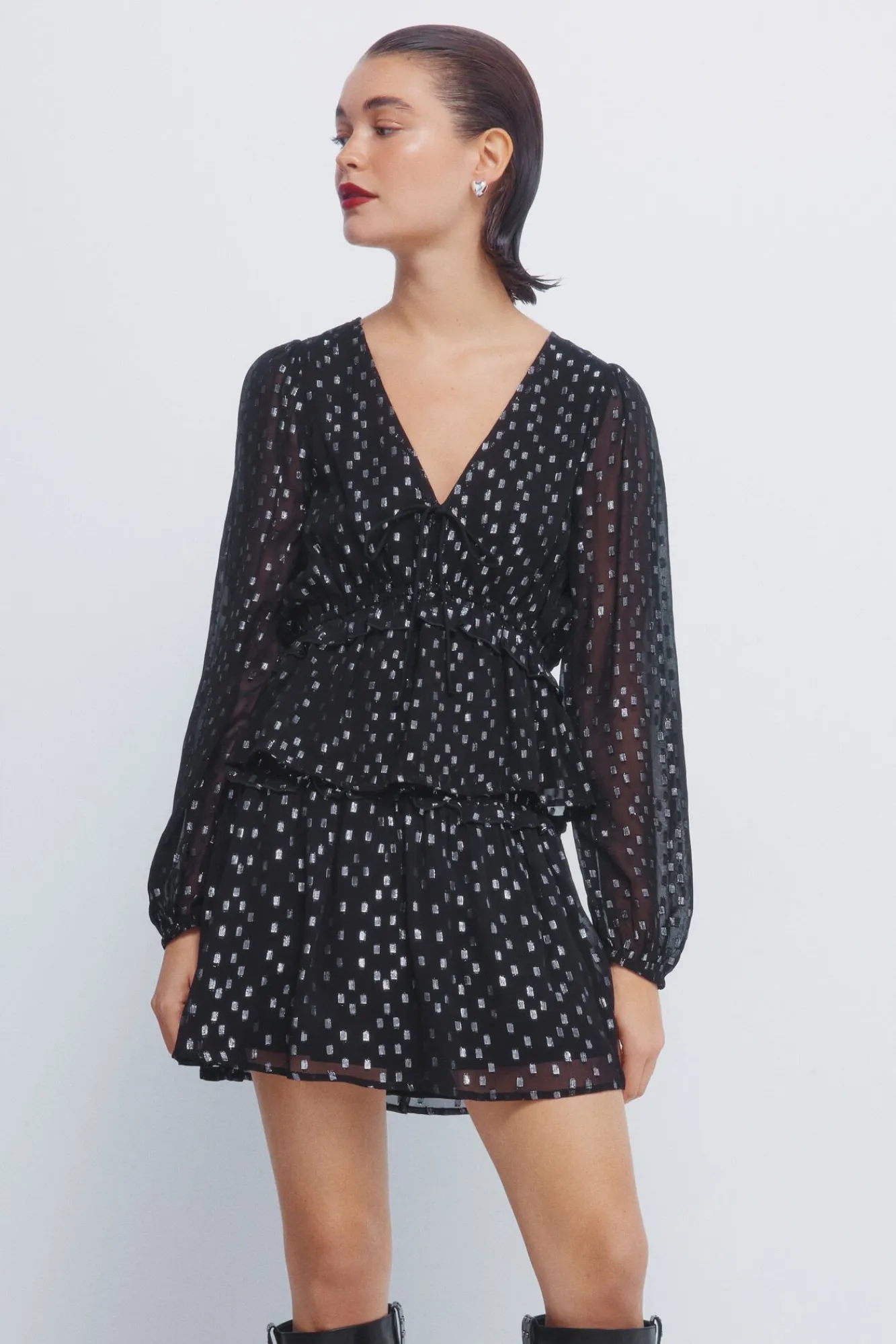 Mujer Springfield Faldas>Falda smock lurex