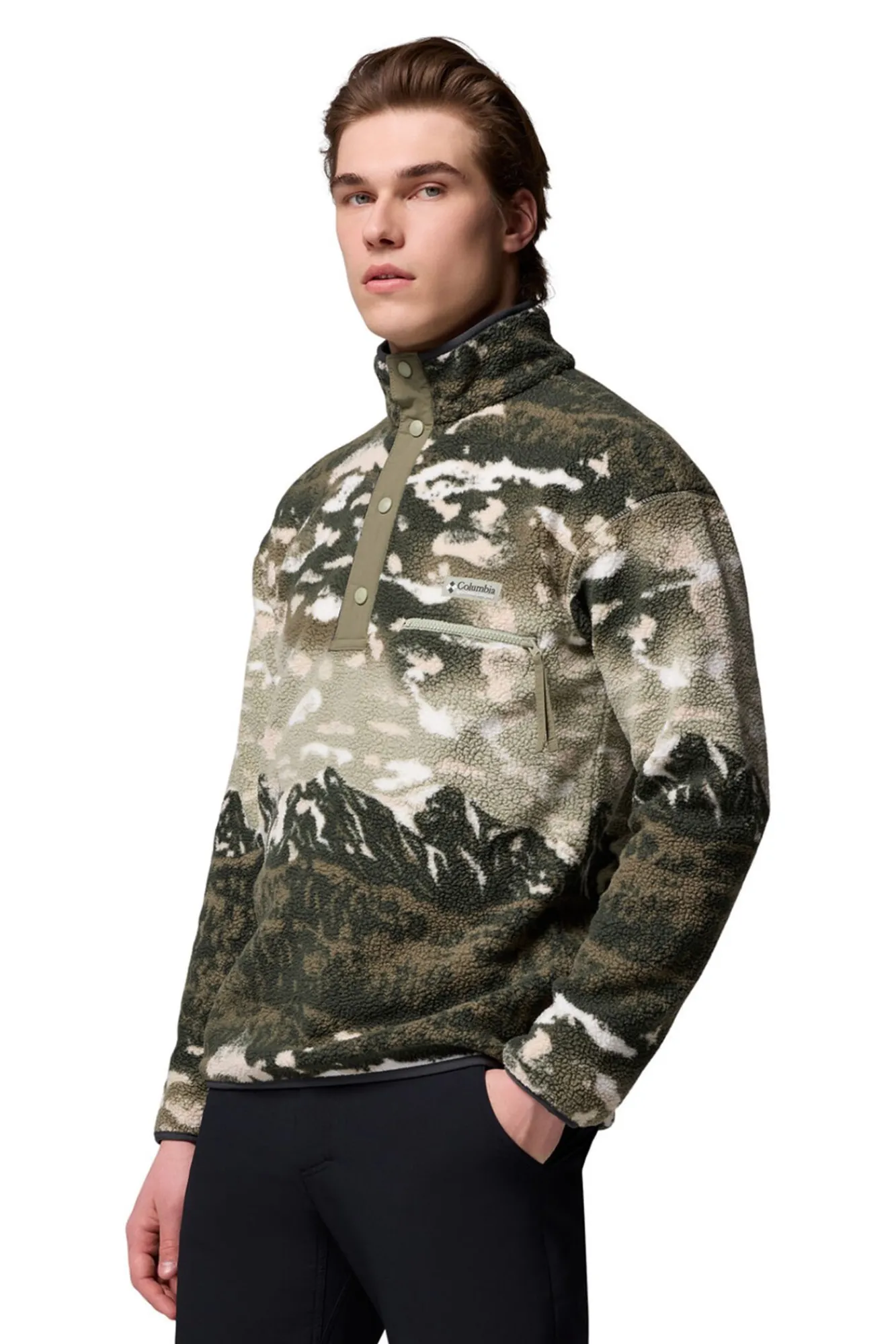 Hombre Columbia Jerséis>Forro polar con corchetes