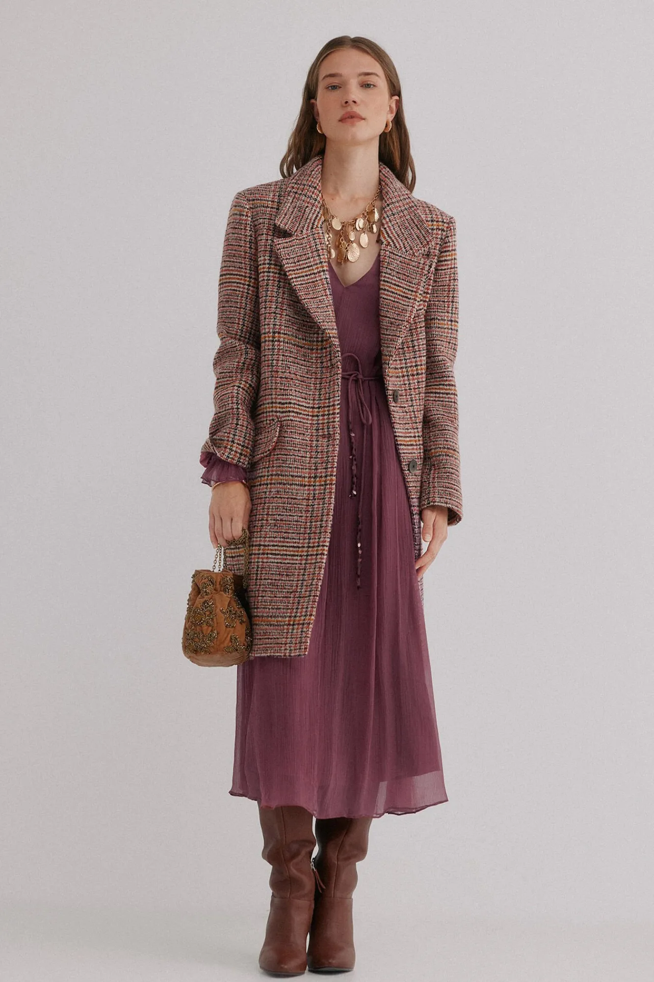 Mujer Hoss Intropia Abrigos>Frida. Abrigo a cuadros