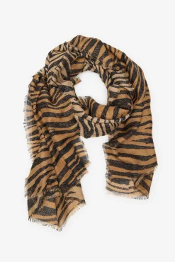 Mujer Cortefiel Pañuelos Y Fulares>Fular con estampado de cebra