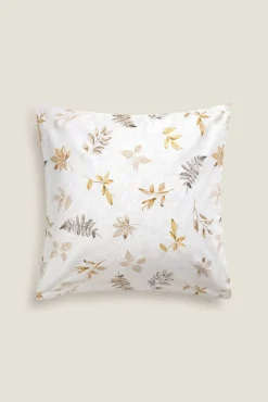 Textura Fundas De Almohada|Fundas De Cojín>Funda cojín algodón hojas en rama