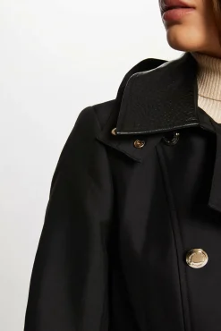 Mujer Morgan Gabardinas|Chaquetas>Gabardina con cuero sintético