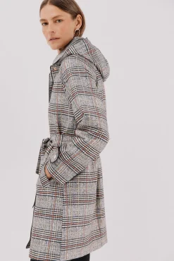 Mujer Cortefiel Gabardinas|Abrigos>Gabardina satinada capucha desmontable