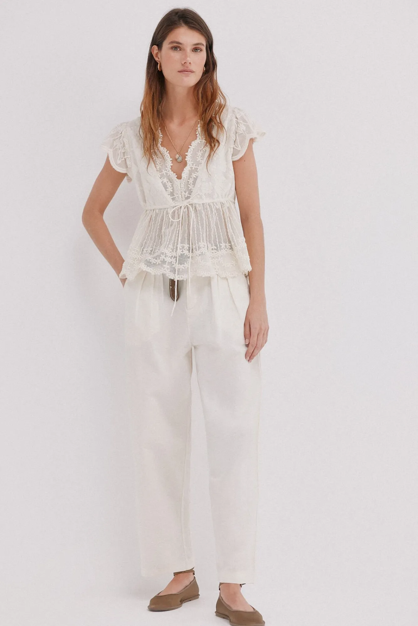 Mujer Hoss Intropia Camisetas|Blusas>Greta. Top bordado