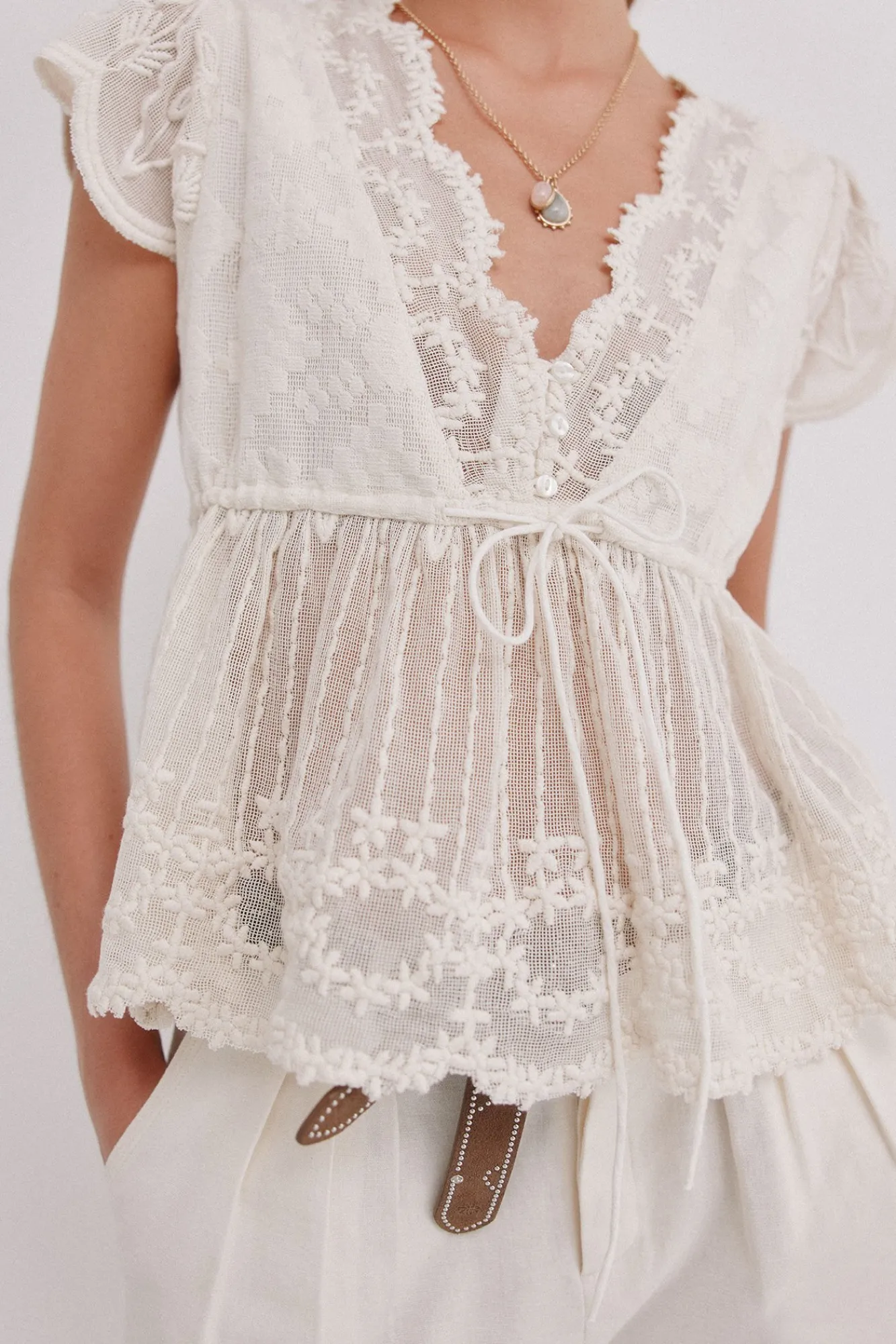 Mujer Hoss Intropia Camisetas|Blusas>Greta. Top bordado