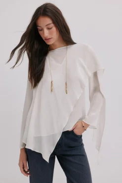 Mujer Hoss Intropia Blusas>Guiada. Blusa con cruce asimétrico