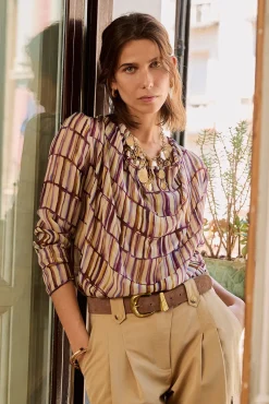 Mujer Hoss Intropia Blusas>Guisselle. Blusa con cruce asimétrico