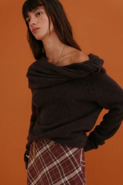 Mujer Hoss Intropia Jerséis>Idalia. Jersey con escote asimétrico