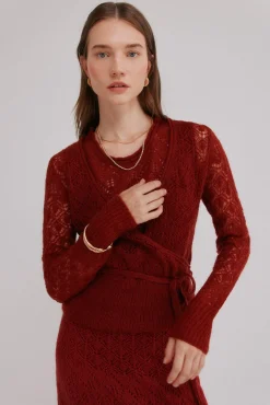 Mujer Hoss Intropia Jerséis>Iria. Chaqueta calada