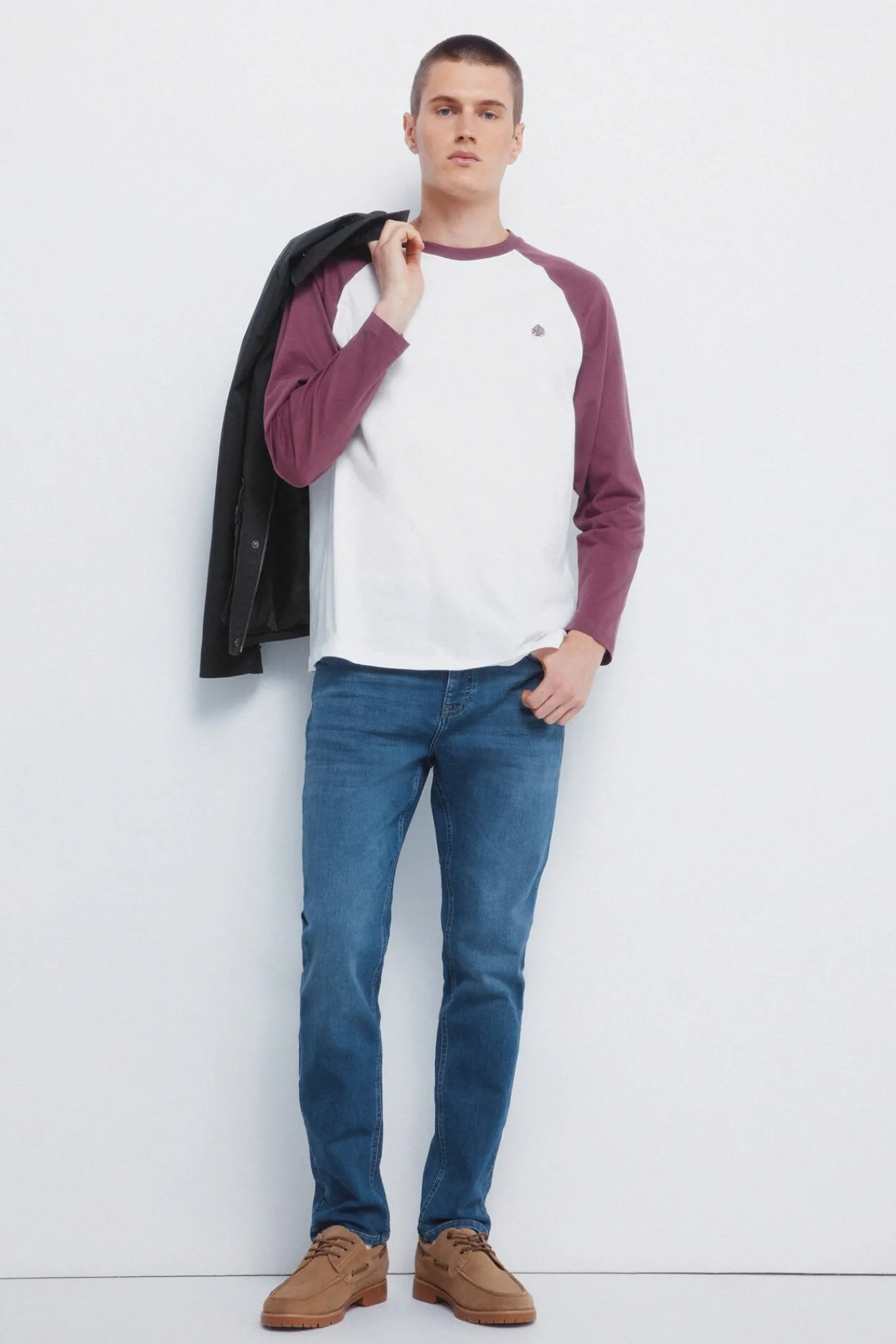 Hombre Springfield Vaqueros>Jeans en knit denim slim fit