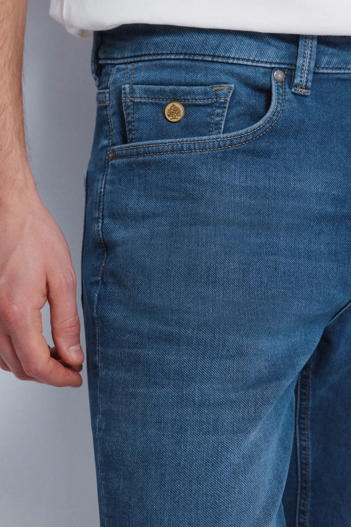 Hombre Springfield Vaqueros>Jeans en knit denim slim fit