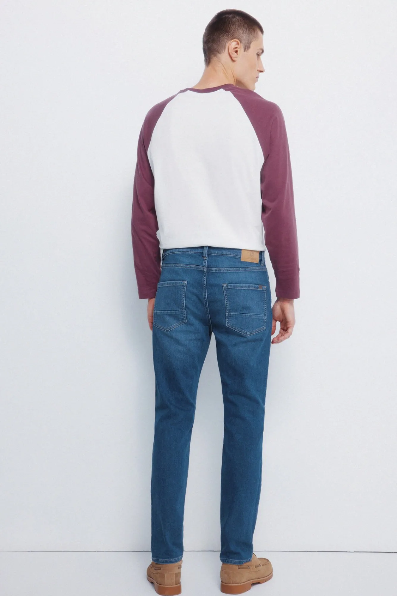 Hombre Springfield Vaqueros>Jeans en knit denim slim fit