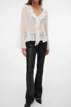 Mujer Vero Moda Vaqueros|Pantalones>Jeans flared de mujer efecto polipiel