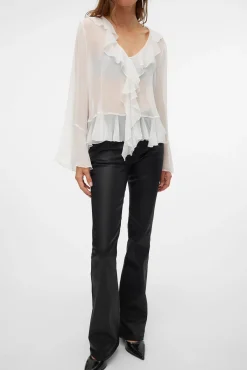 Mujer Vero Moda Vaqueros|Pantalones>Jeans flared de mujer efecto polipiel