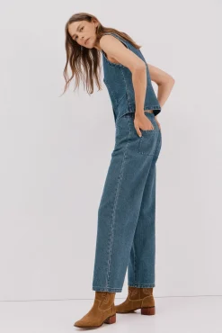 Mujer Cortefiel Vaqueros|Pantalones>Jeans marine textura