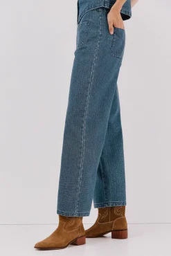 Mujer Cortefiel Vaqueros|Pantalones>Jeans marine textura