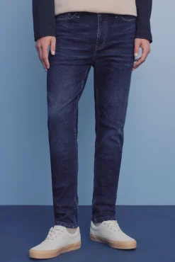 Hombre Springfield Vaqueros>Jeans skinny lavado oscuro