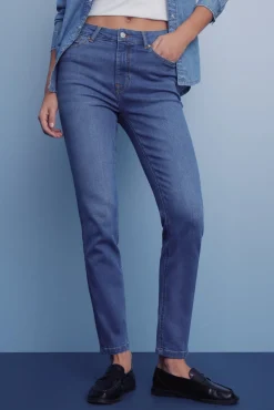 Mujer Springfield Vaqueros>Jeans slim cropped