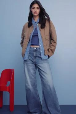 Mujer Springfield Vaqueros>Jeans super wide comfort