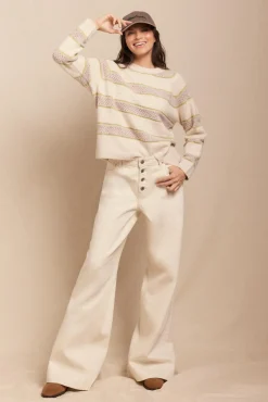 Mujer Slowlove Vaqueros|Pantalones>Jeans wide buttons