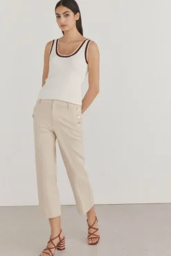 Mujer Pedro del Hierro Vaqueros|Pantalones>Jeans wide leg cropped