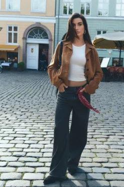 Mujer Springfield Vaqueros>Jeans wide tachas