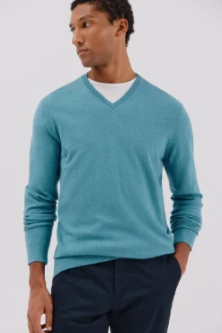 Hombre Cortefiel Jerséis>Jersey algodón cashmere cuello pico