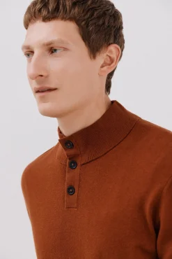 Hombre Cortefiel Jerséis>Jersey algodón cashmere cuello alto botones