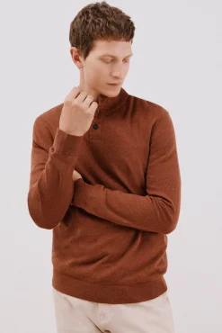 Hombre Cortefiel Jerséis>Jersey algodón cashmere cuello alto botones