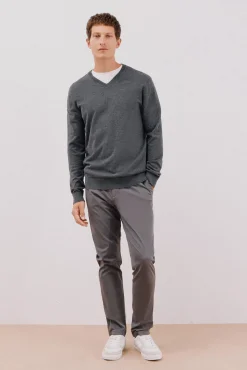 Hombre Cortefiel Jerséis>Jersey algodón cashmere cuello pico