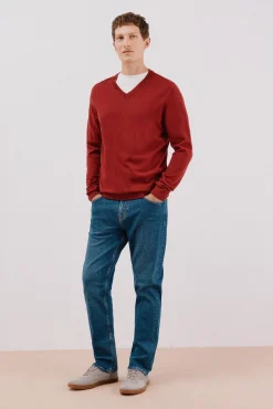 Hombre Cortefiel Jerséis>Jersey algodón cashmere cuello pico